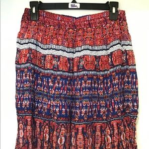 Patterned midi skirt